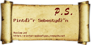 Pintér Sebestyén névjegykártya