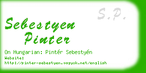 sebestyen pinter business card