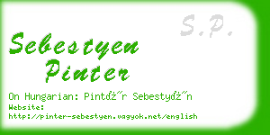 sebestyen pinter business card